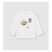 Mayoral Baby Boy Cream Space T-Shirt